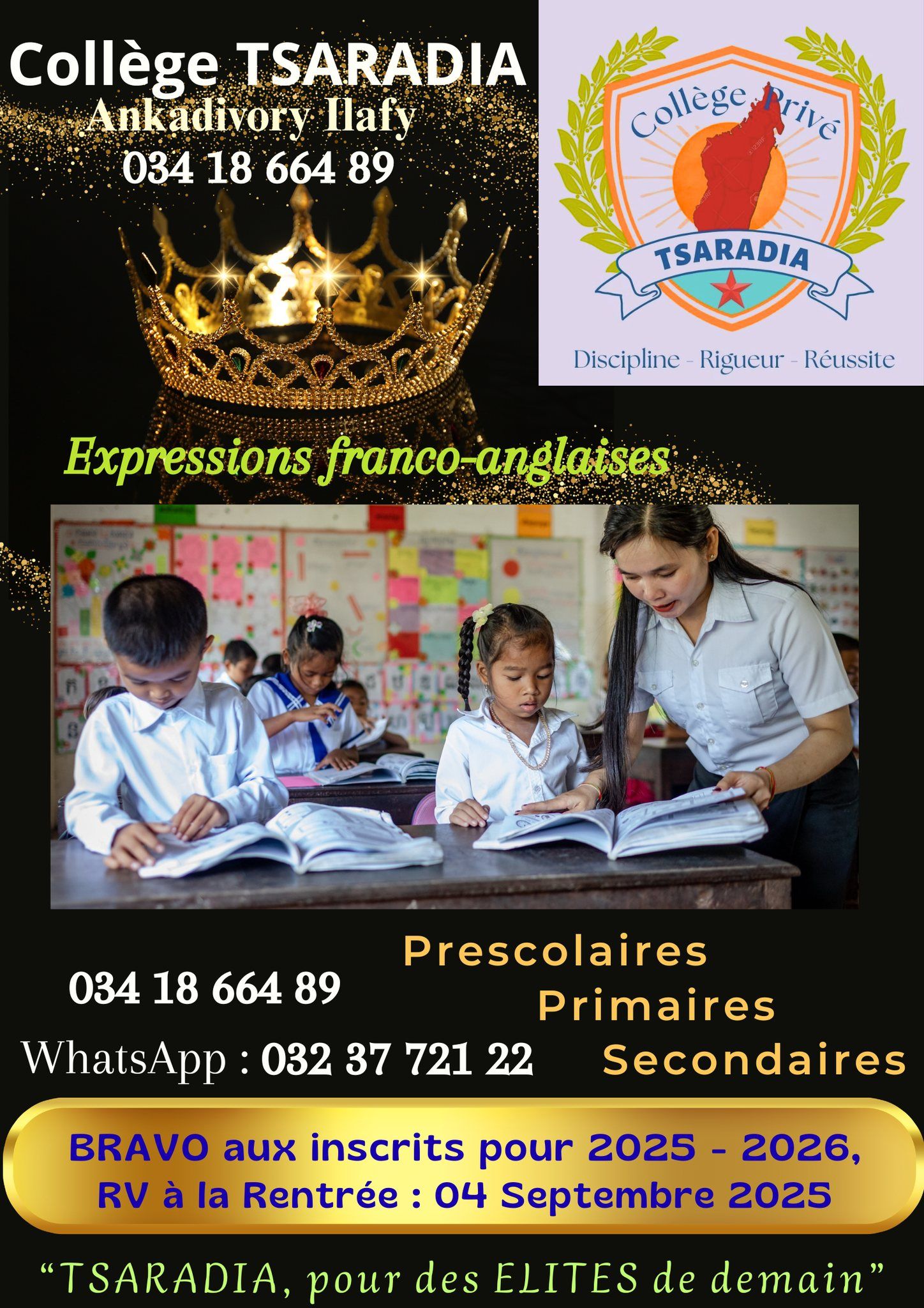 Orientation scientifique & expression franco-anglaise au Collège Tsaradia